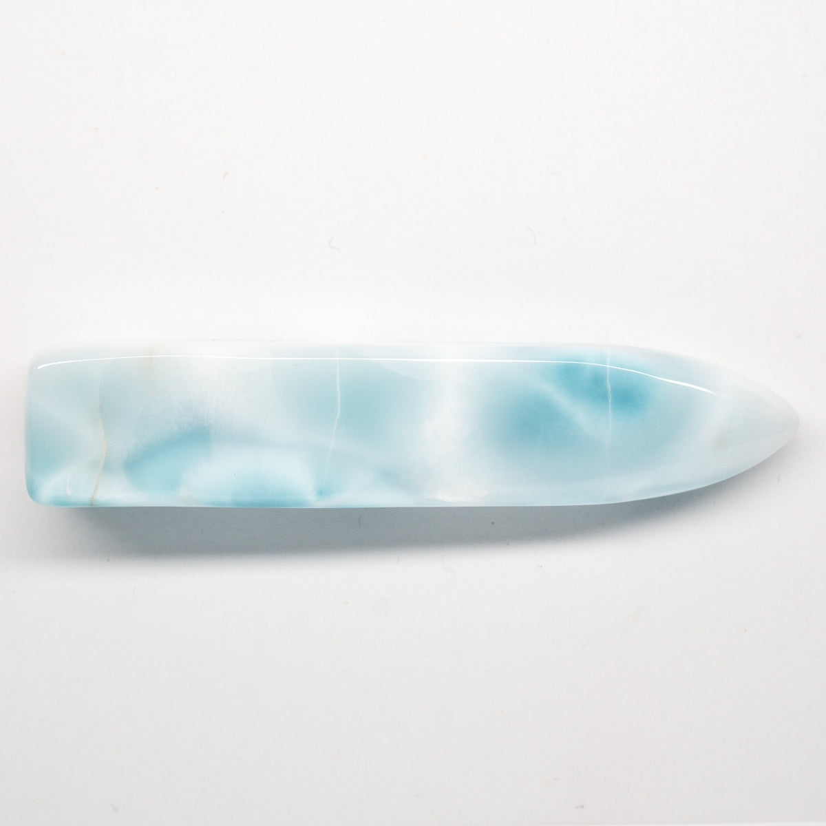 Ice Larimar Griffel & Massagestab (Vierkant) | Akupressur & Resonanz | «Zepter von Barahona»