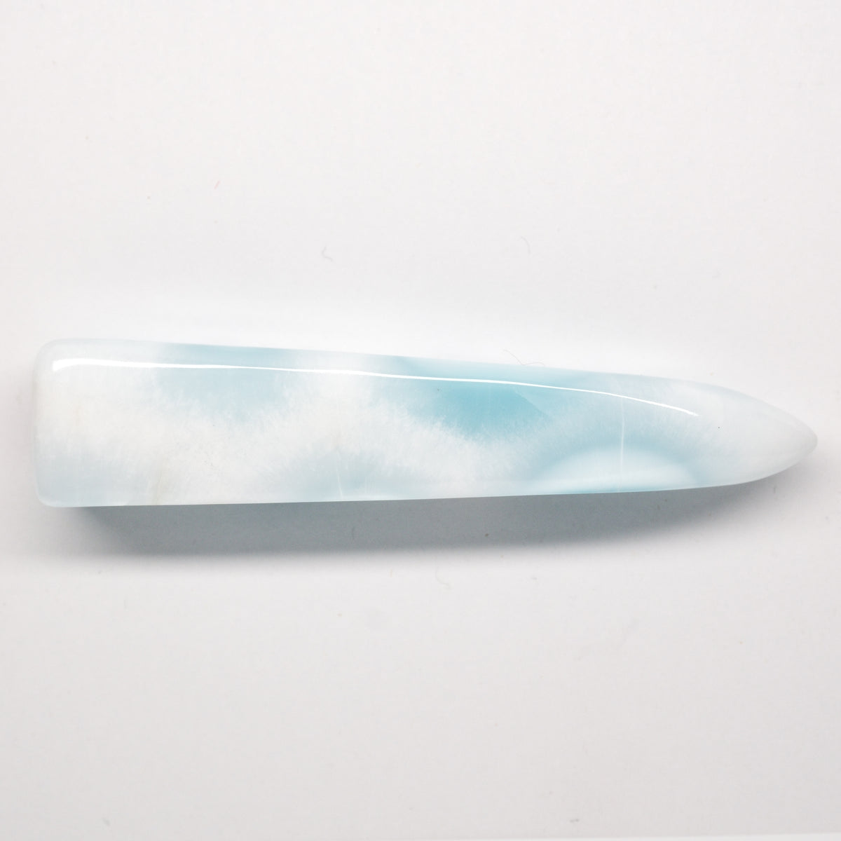 Ice Larimar Griffel & Massagestab (Vierkant) | Akupressur & Resonanz | «Zepter von Barahona»
