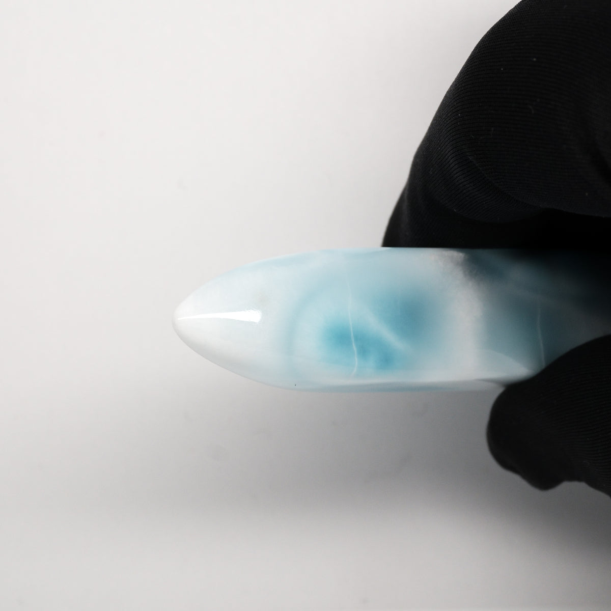 Ice Larimar Griffel & Massagestab (Vierkant) | Akupressur & Resonanz | «Zepter von Barahona»