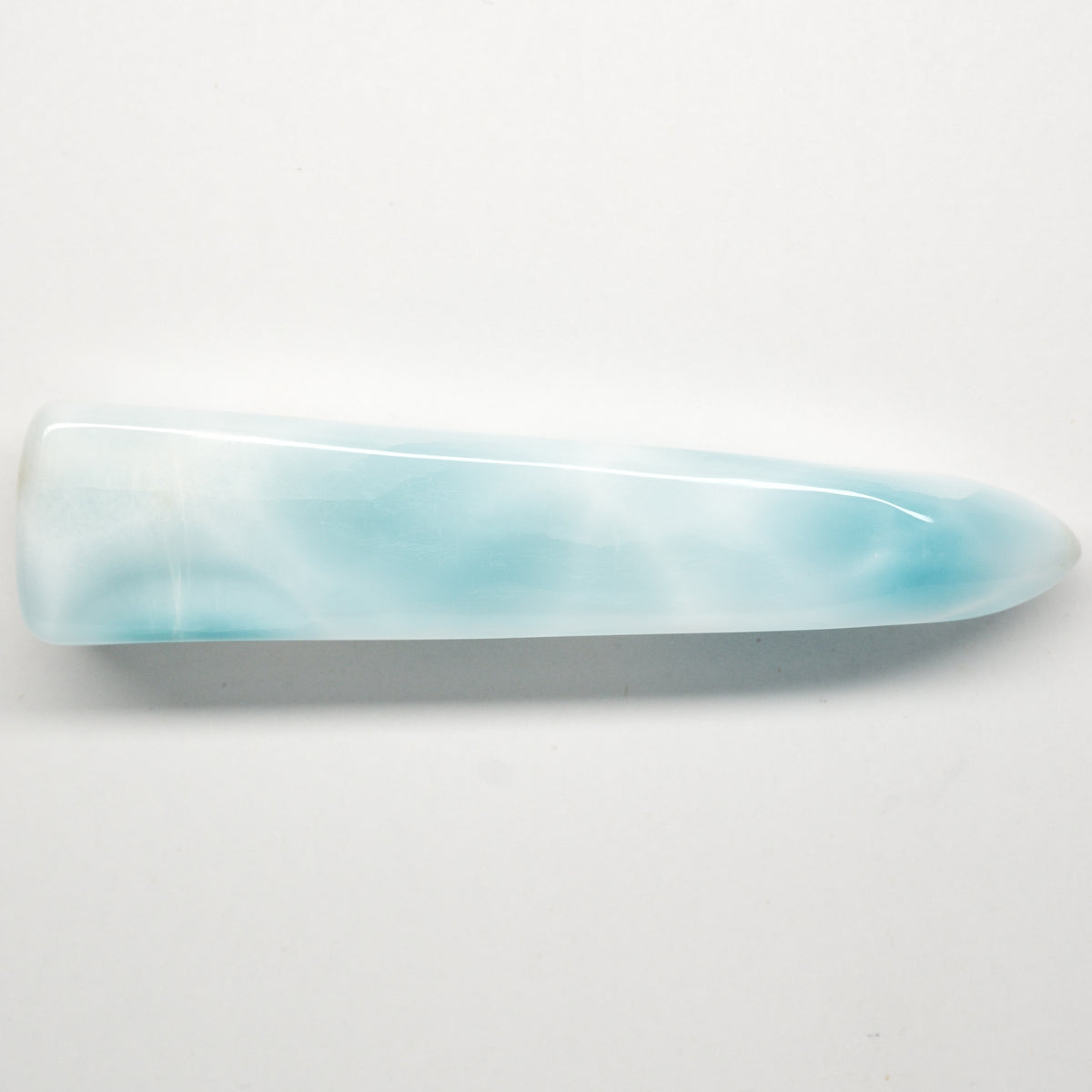 Gel Larimar Griffel & Massagestab (Vierkant) | Akupressur & Resonanz | «Eisstrahl von Barahona»
