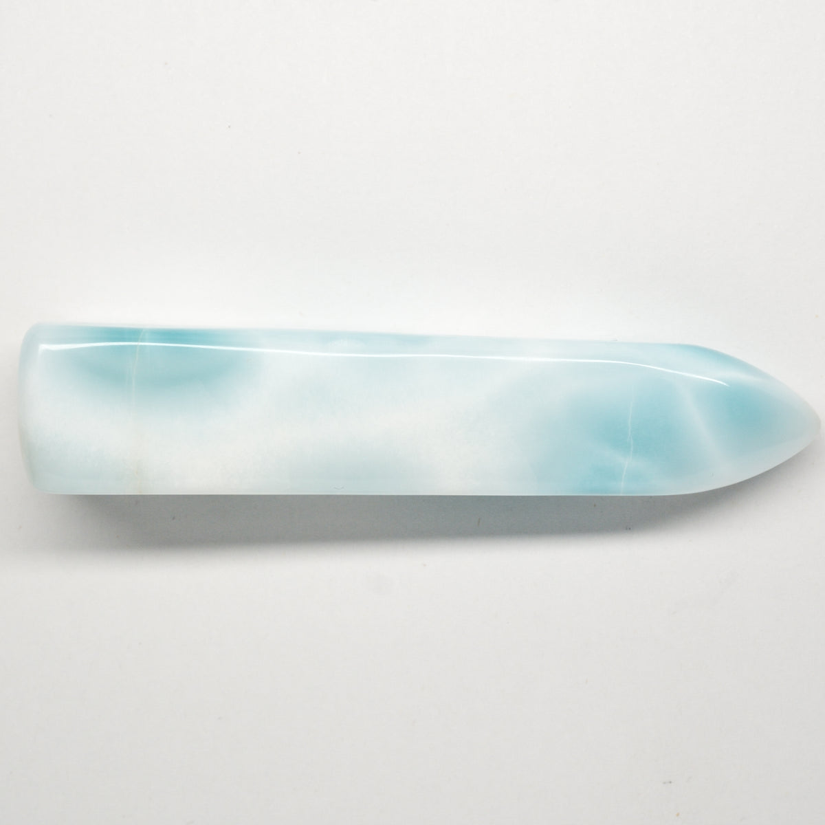 Gel Larimar Griffel & Massagestab (Vierkant) | Akupressur & Resonanz | «Eisstrahl von Barahona»