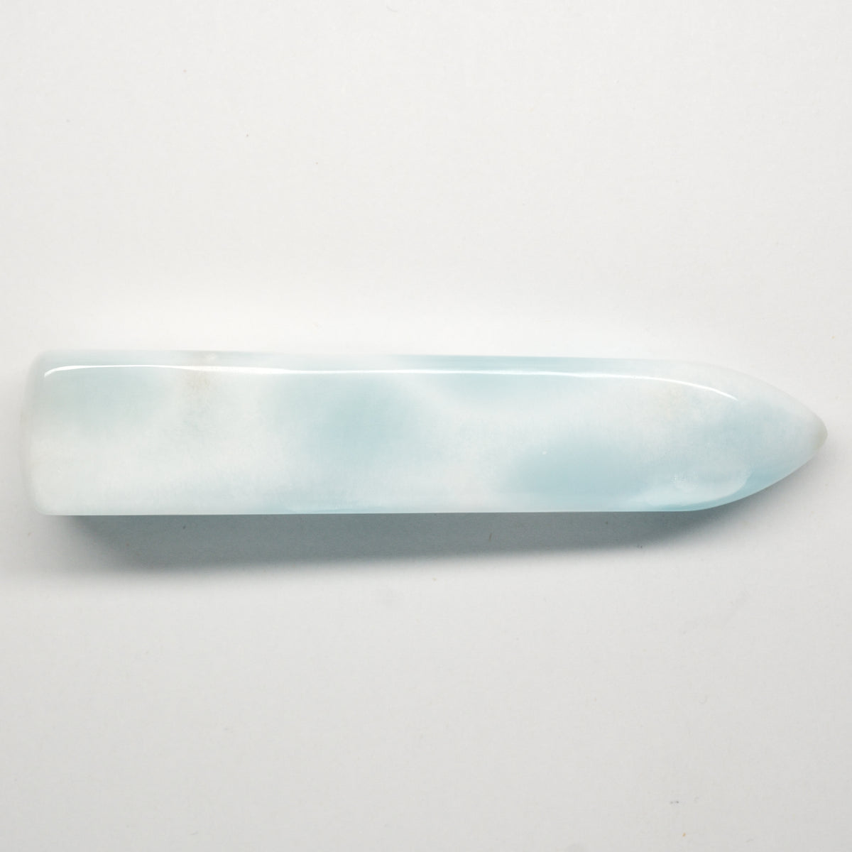 Gel Larimar Griffel & Massagestab (Vierkant) | Akupressur & Resonanz | «Eisstrahl von Barahona»