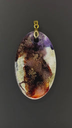 Kosmische Dämmerung in gold und violett | Resin-Art-Unikat | Swiss Art by Eric ℠